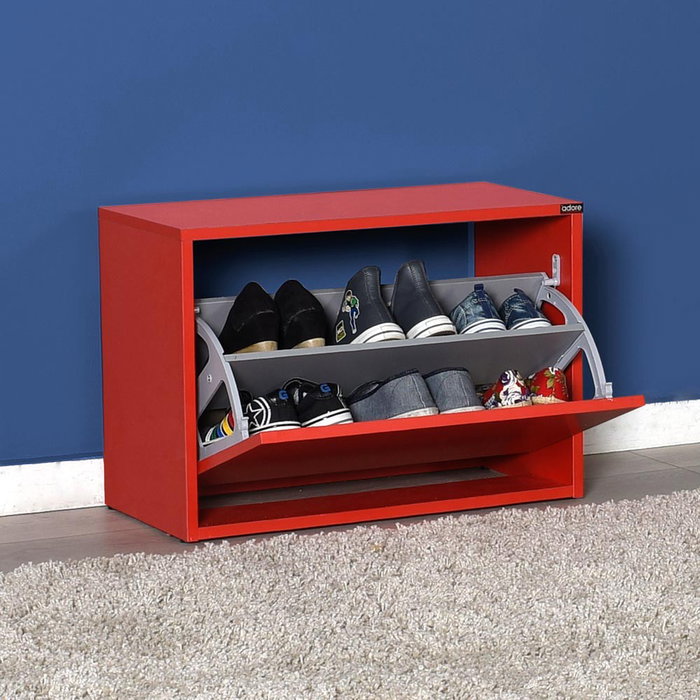 Hanah Home Zapatero Rojo para 12 Pares Hanah Home Zapatero Rojo para 12 Pares